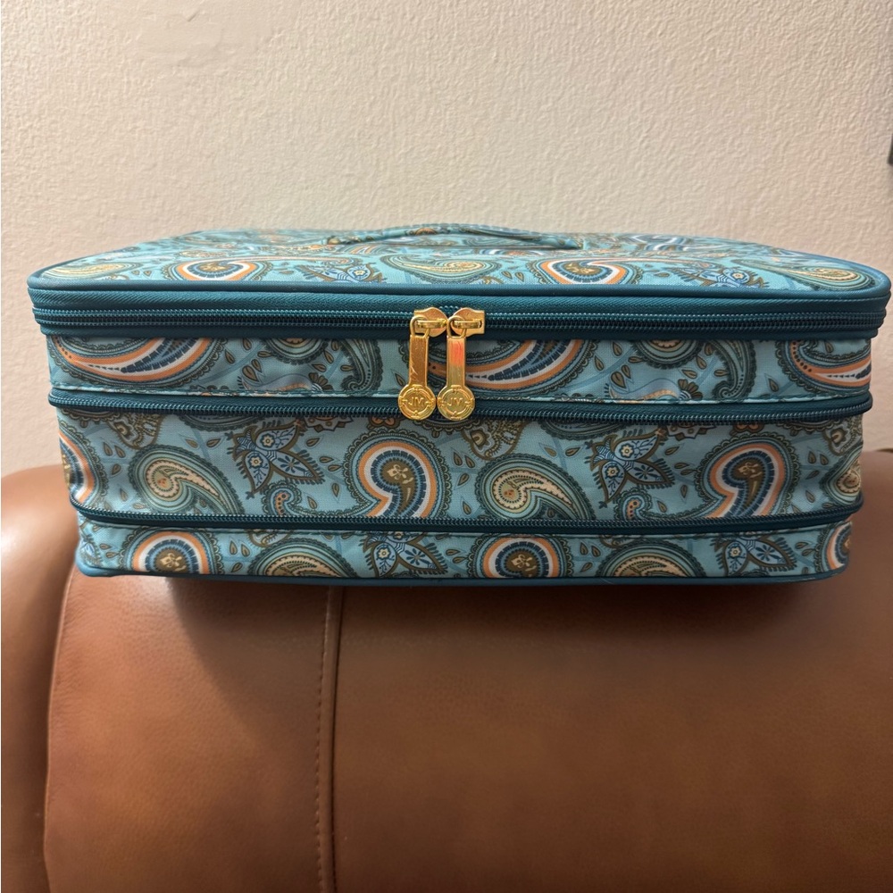 Joy Mangano JM expandable travel jewelry “jewel kit duo” organizer carrier